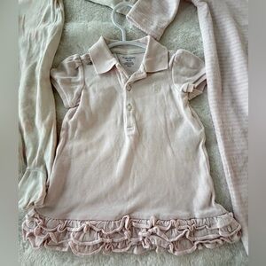 Ralph Lauren Light Pink Kids Polo with Ruffles